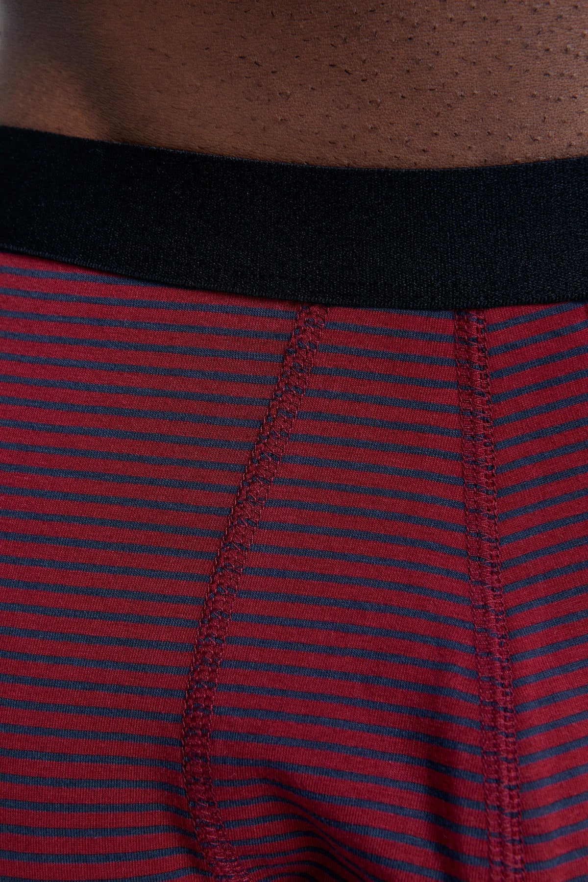 Men's Trunks, Tibet Red / Navy Striped — Albero Natur, view 5