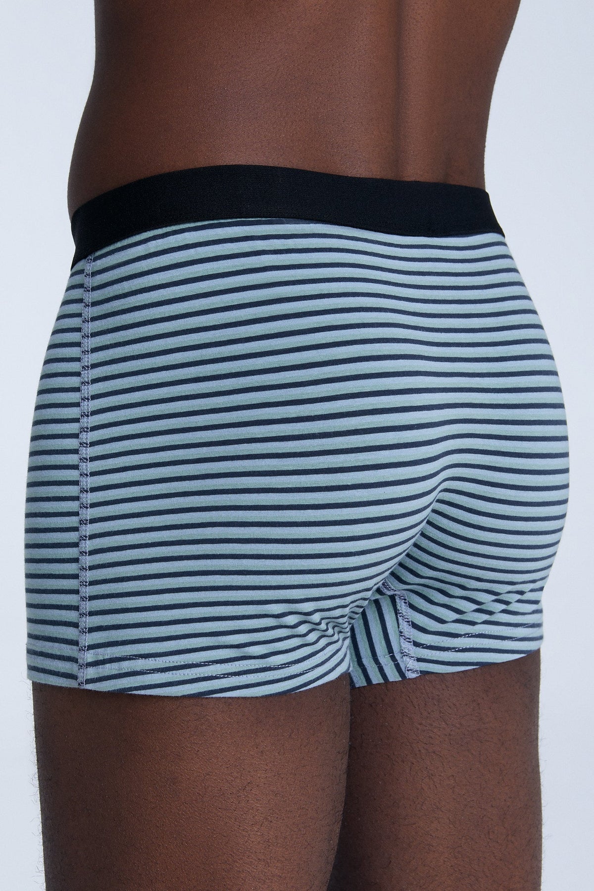 Men's Trunks, Agave / Navy / Grey Blue — Albero Natur, view 3