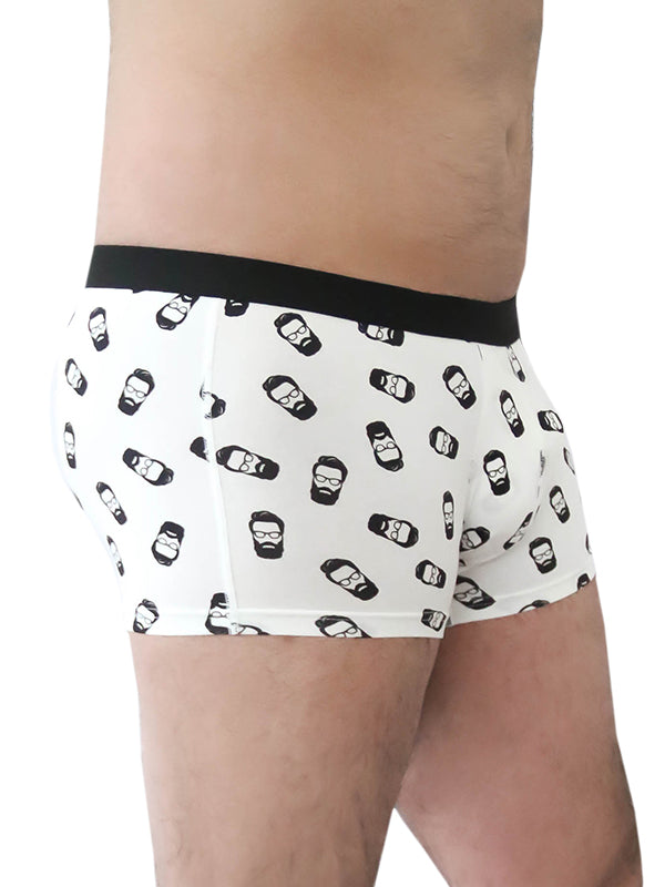 Men's Trunks, White - Black