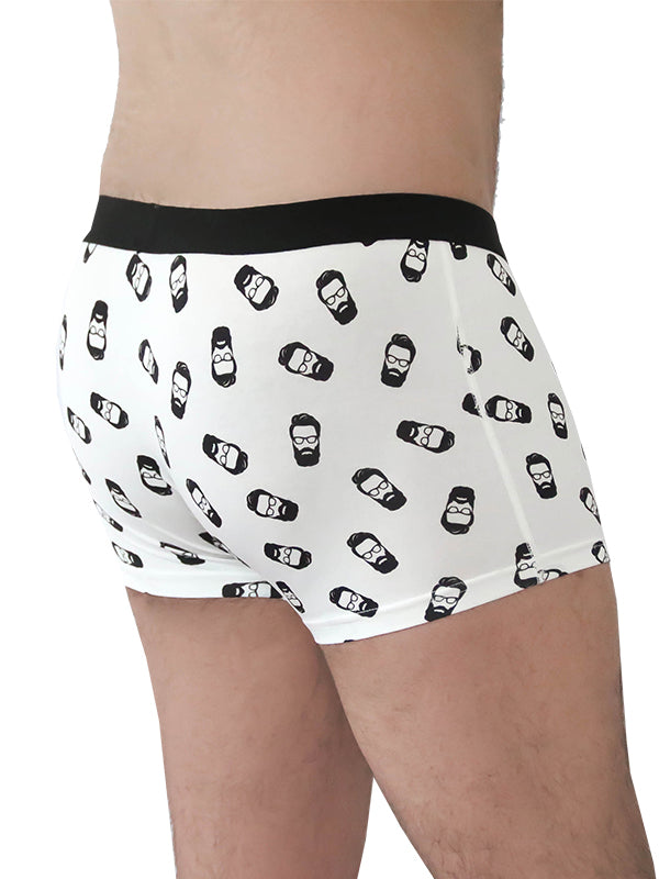 Men's Trunks, White - Black
