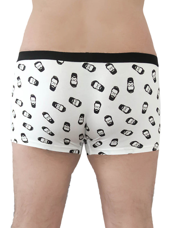 Men's Trunks, White - Black