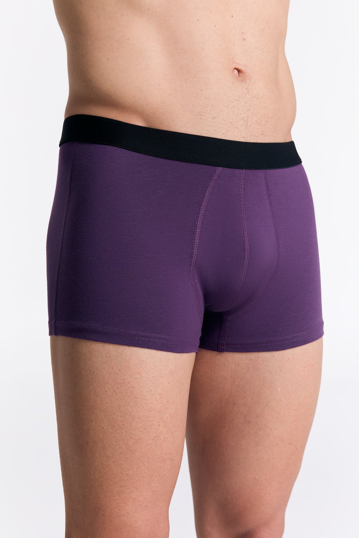 Men's Trunks, Wineberry 3-Pack — Albero Natur, view 4