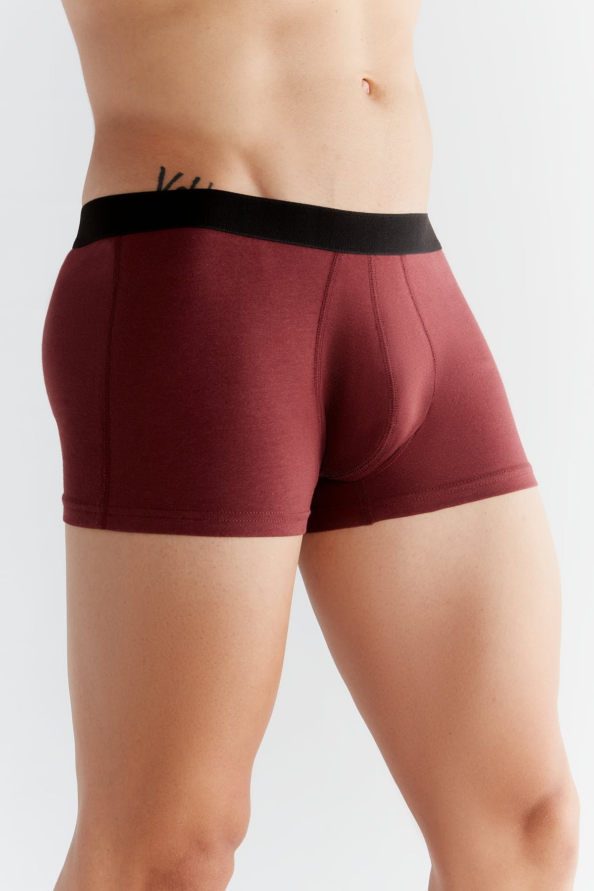 Men's Trunks, Bordeaux 3-Pack — Albero Natur, view 3