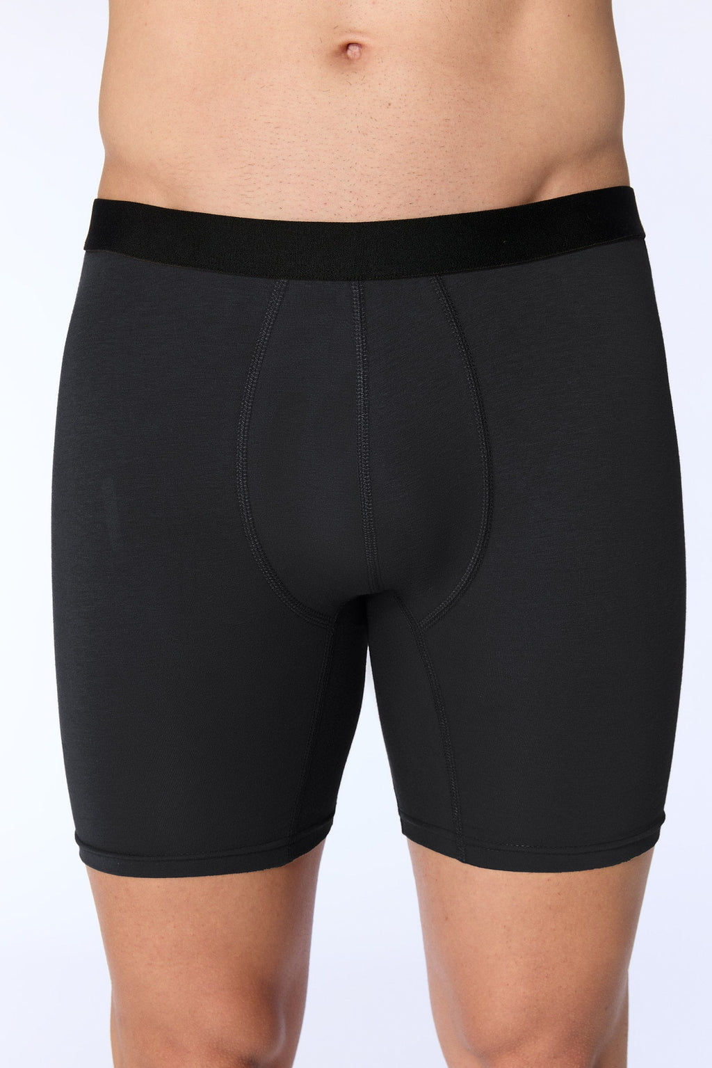 Men's Long Trunks, Black (3-Pack)