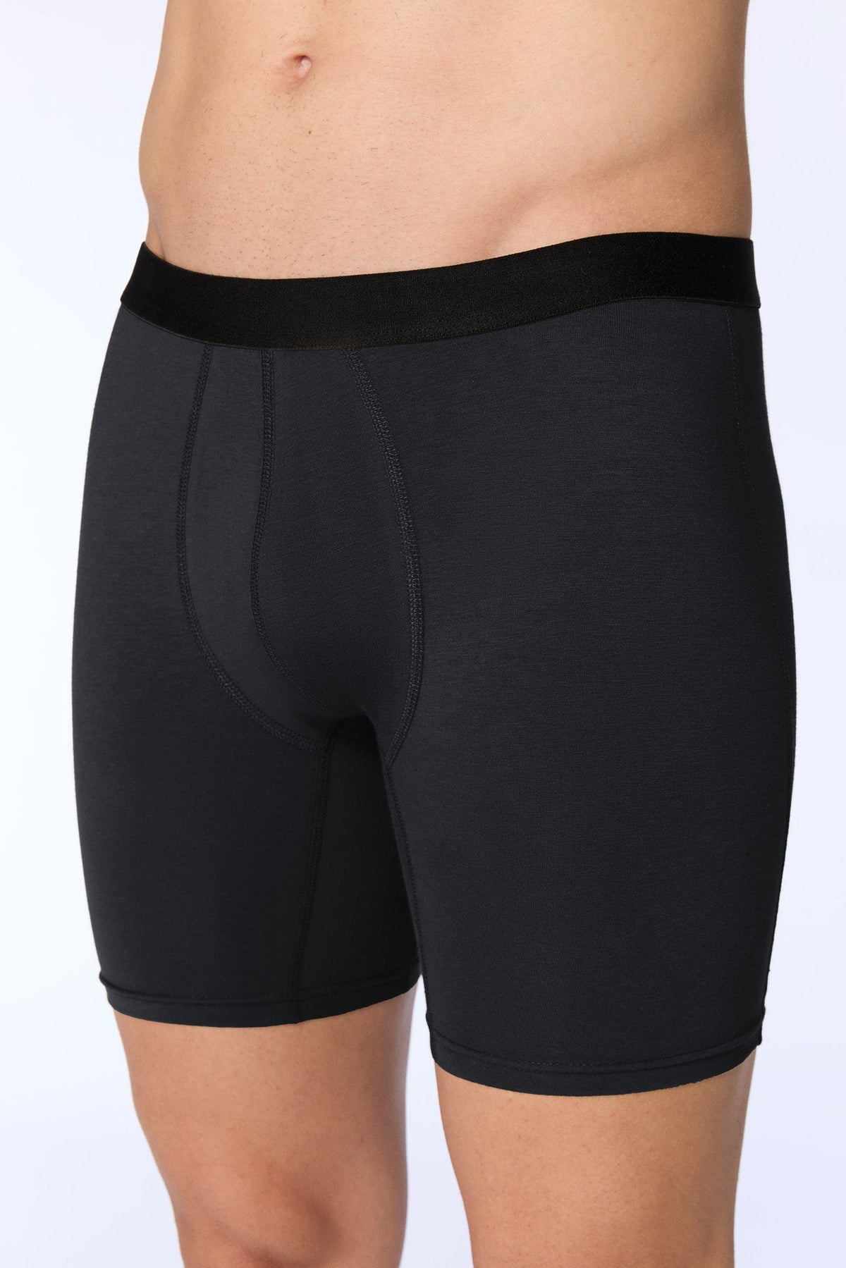 Men's Long Trunks, Black (3-Pack)