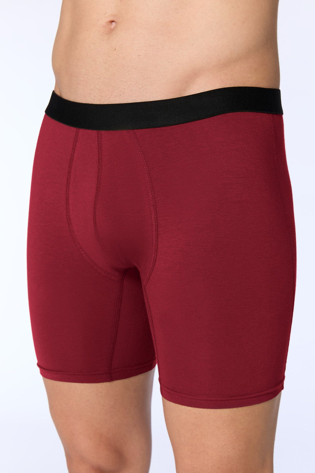Men's Long Trunks, Bordeaux (3-Pack)