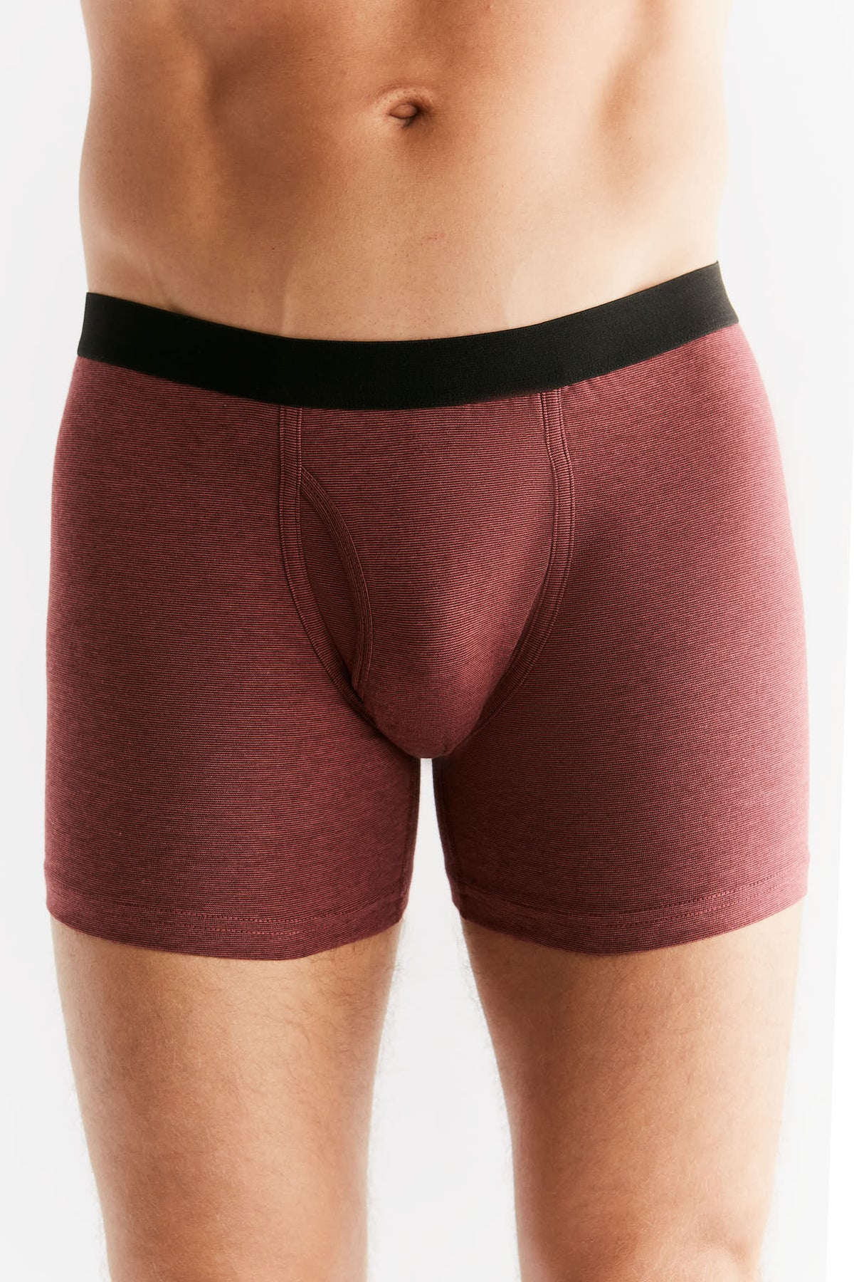 Men's Boxer Shorts, Coffee / Rust Red — Albero Natur