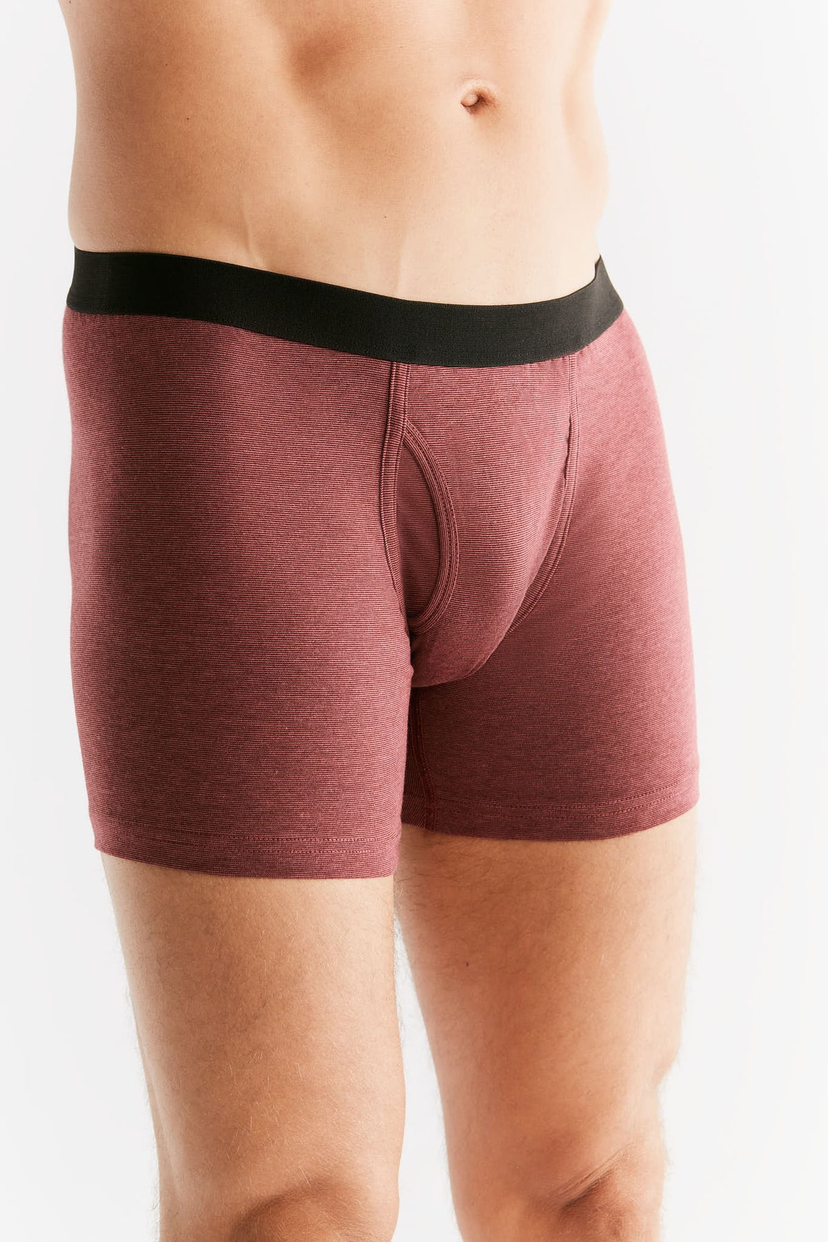 Men's Boxer Shorts, Coffee / Rust Red — Albero Natur, view 2