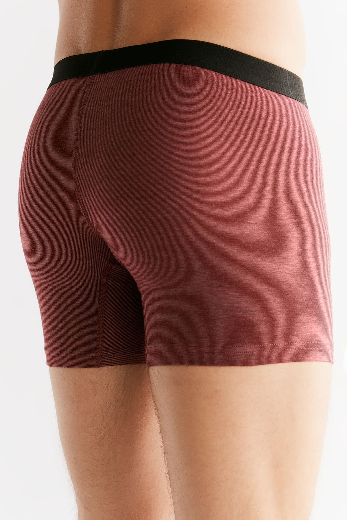 Men's Boxer Shorts, Coffee / Rust Red — Albero Natur, view 3