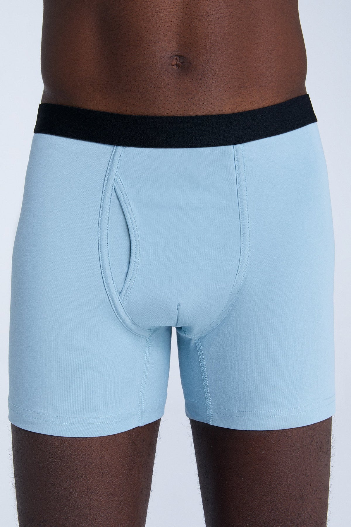 Men's Boxer Shorts, Grey Blue — Albero Natur