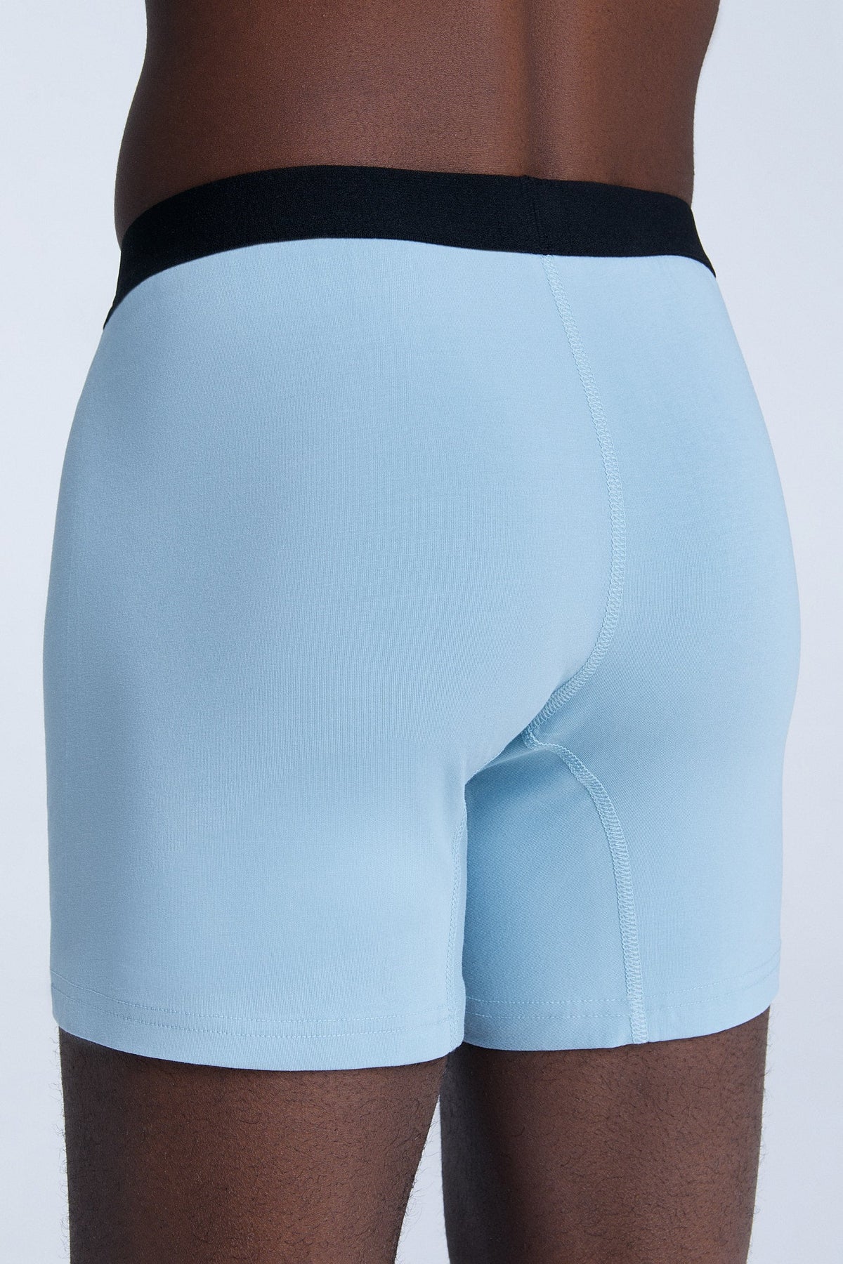 Men's Boxer Shorts, Grey Blue — Albero Natur, view 4