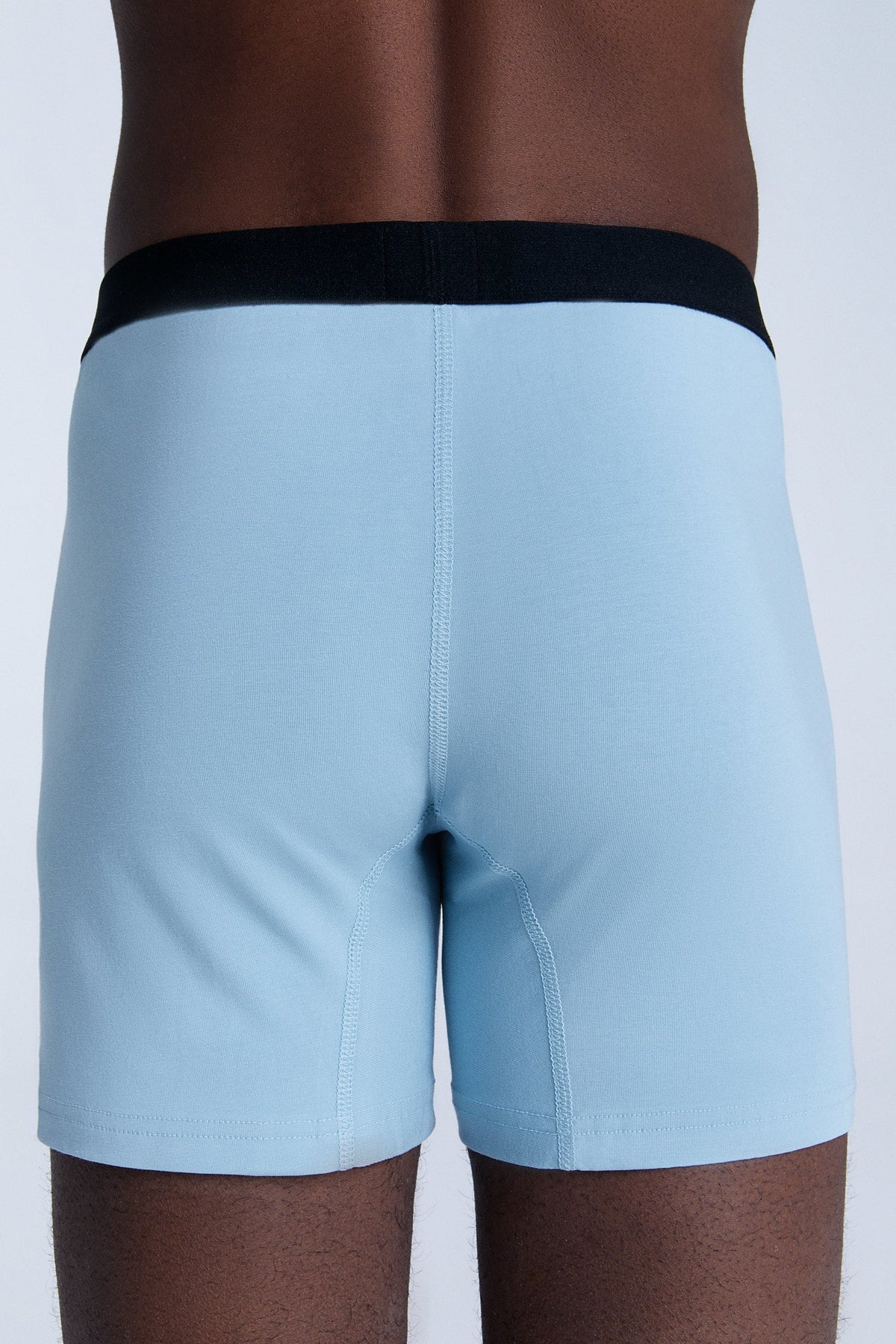 Men's Boxer Shorts, Grey Blue — Albero Natur, view 2