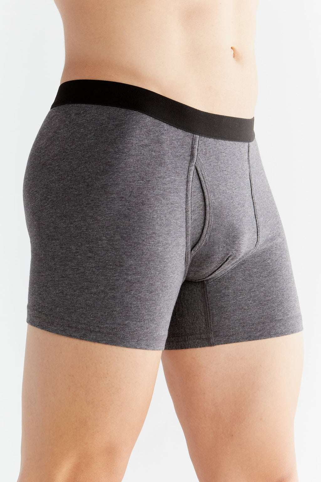 Men's Boxer Shorts, Anthracite - Melange 3-Pack