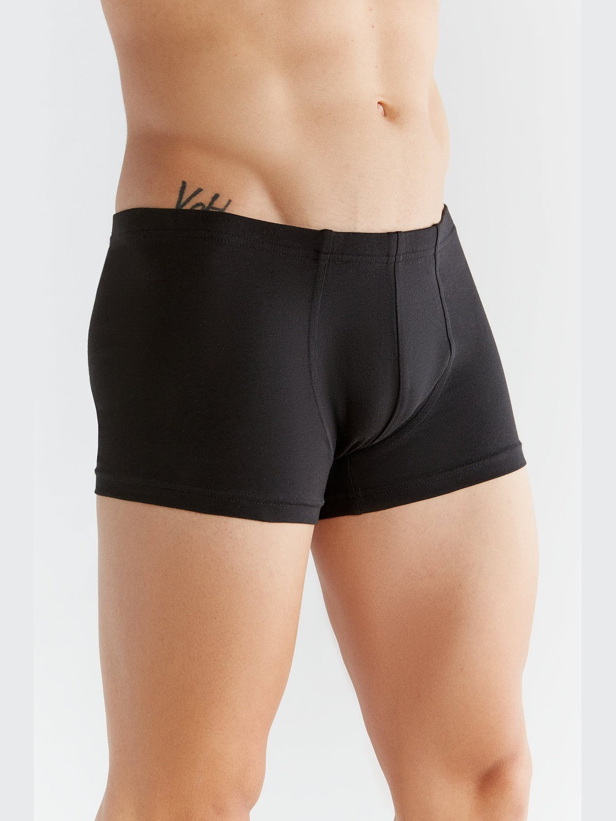 Men's Retro Shorts, Black — Albero Natur, view 2