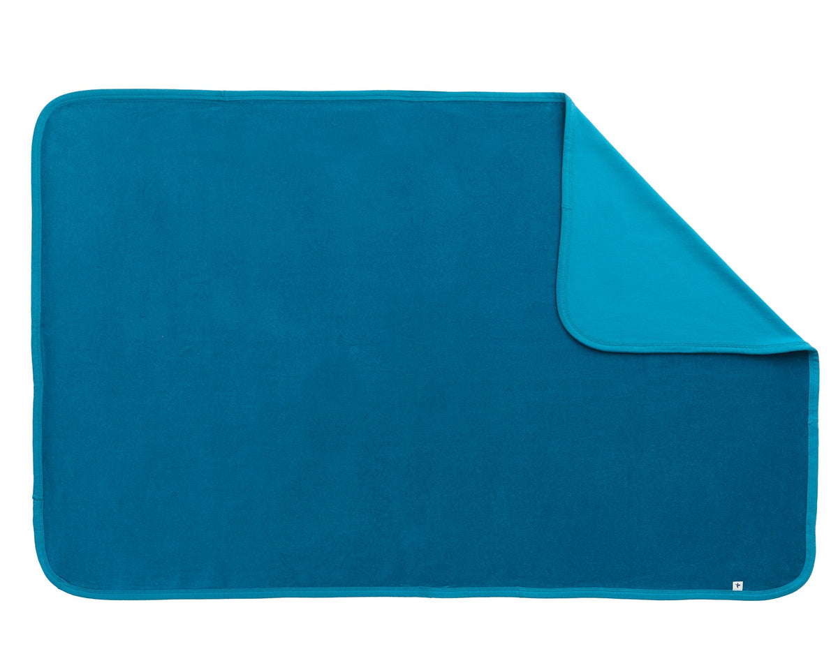 Velour Blanket, Ocean Blue — Leela Cotton