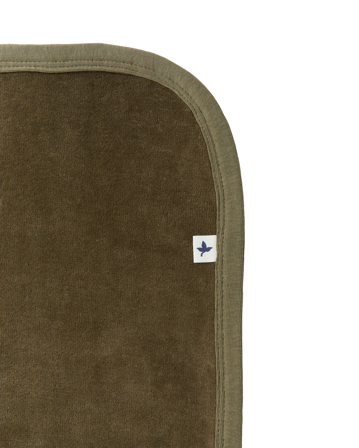 Velour Blanket, Olive — Leela Cotton, view 3