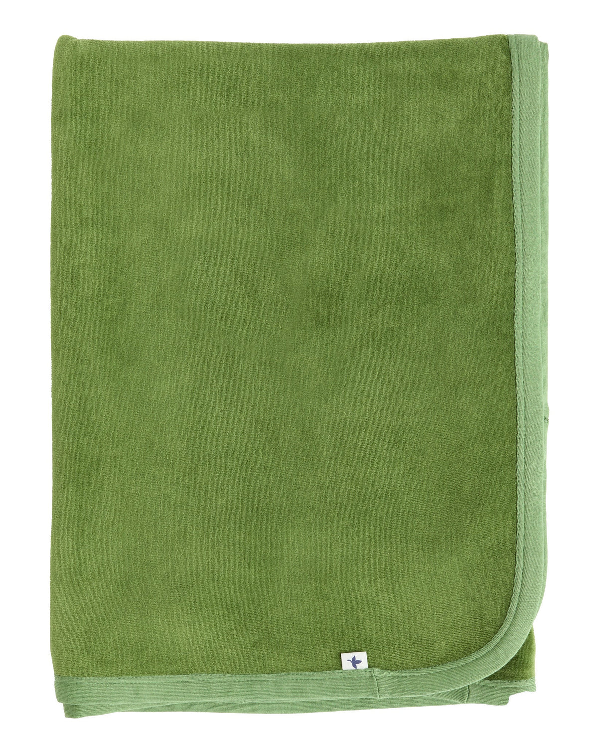 Velour Blanket, Forest Green — Leela Cotton, view 4