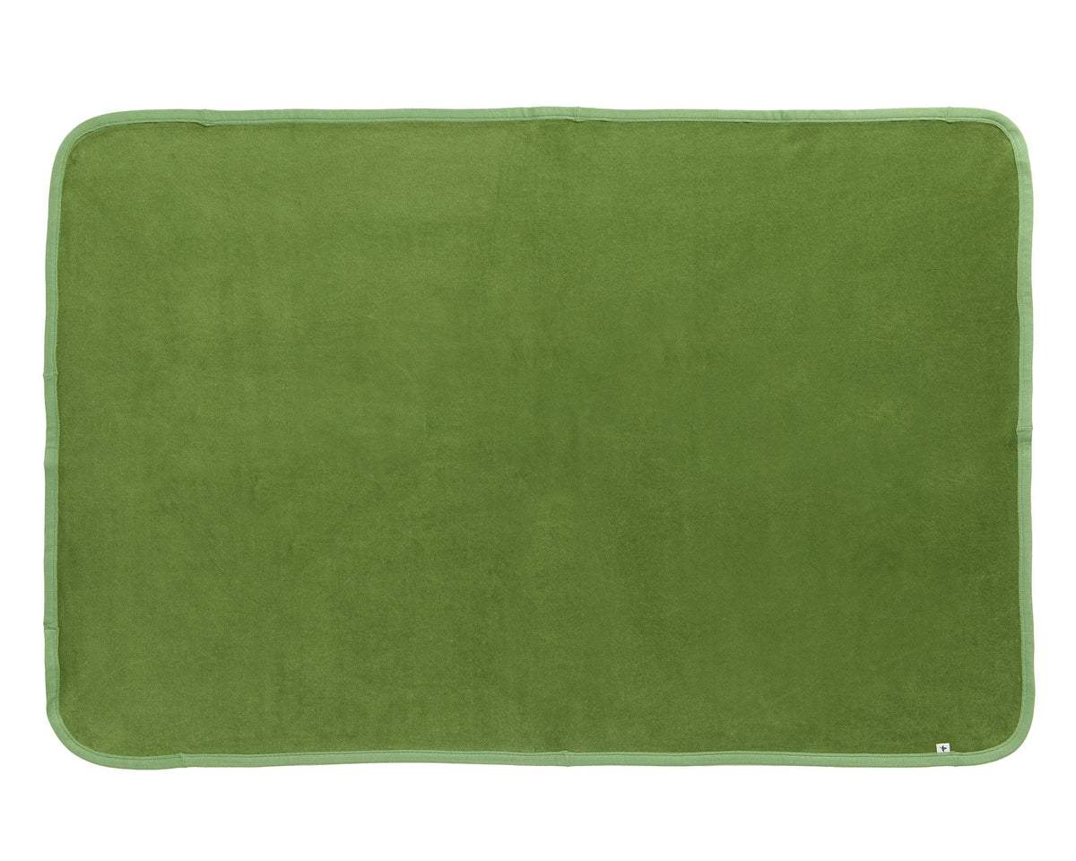 Velour Blanket, Forest Green — Leela Cotton, view 2