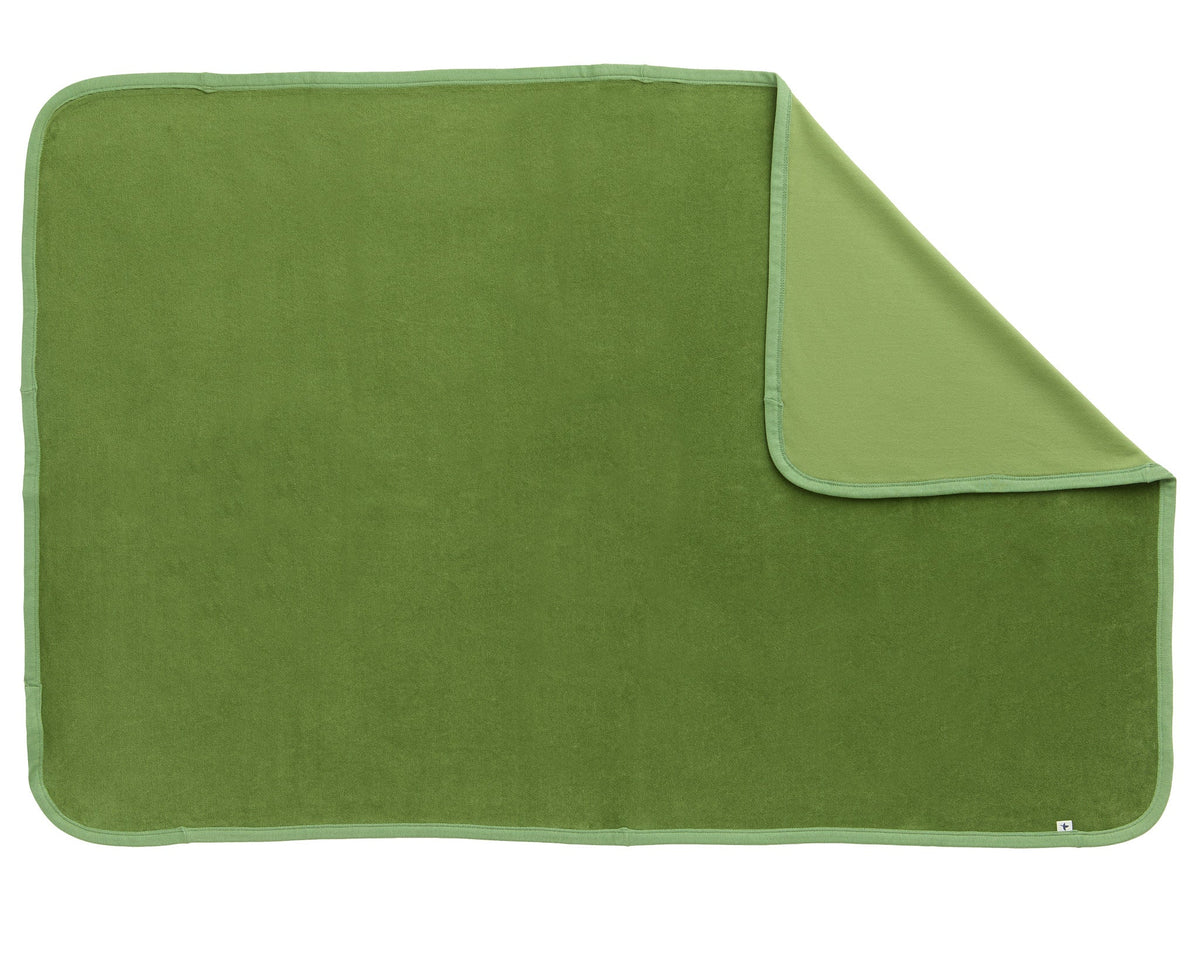 Velour Blanket, Forest Green — Leela Cotton