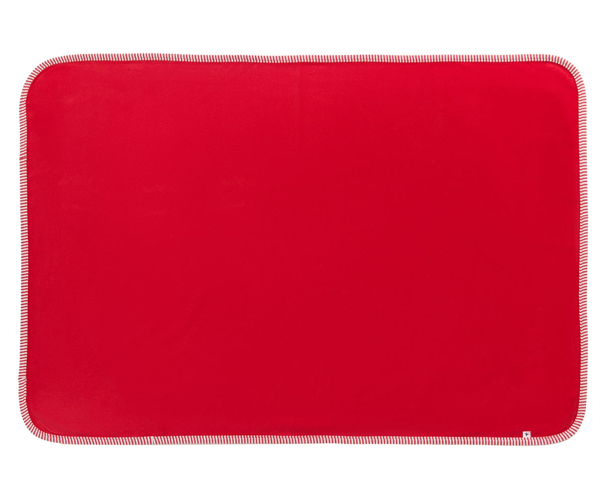 Velour Blanket, Brick Red — Leela Cotton, view 3