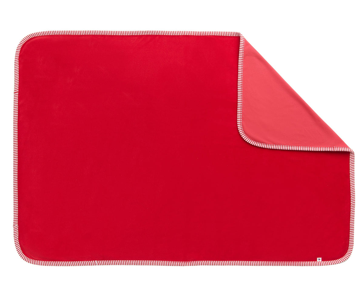 Velour Blanket, Brick Red — Leela Cotton