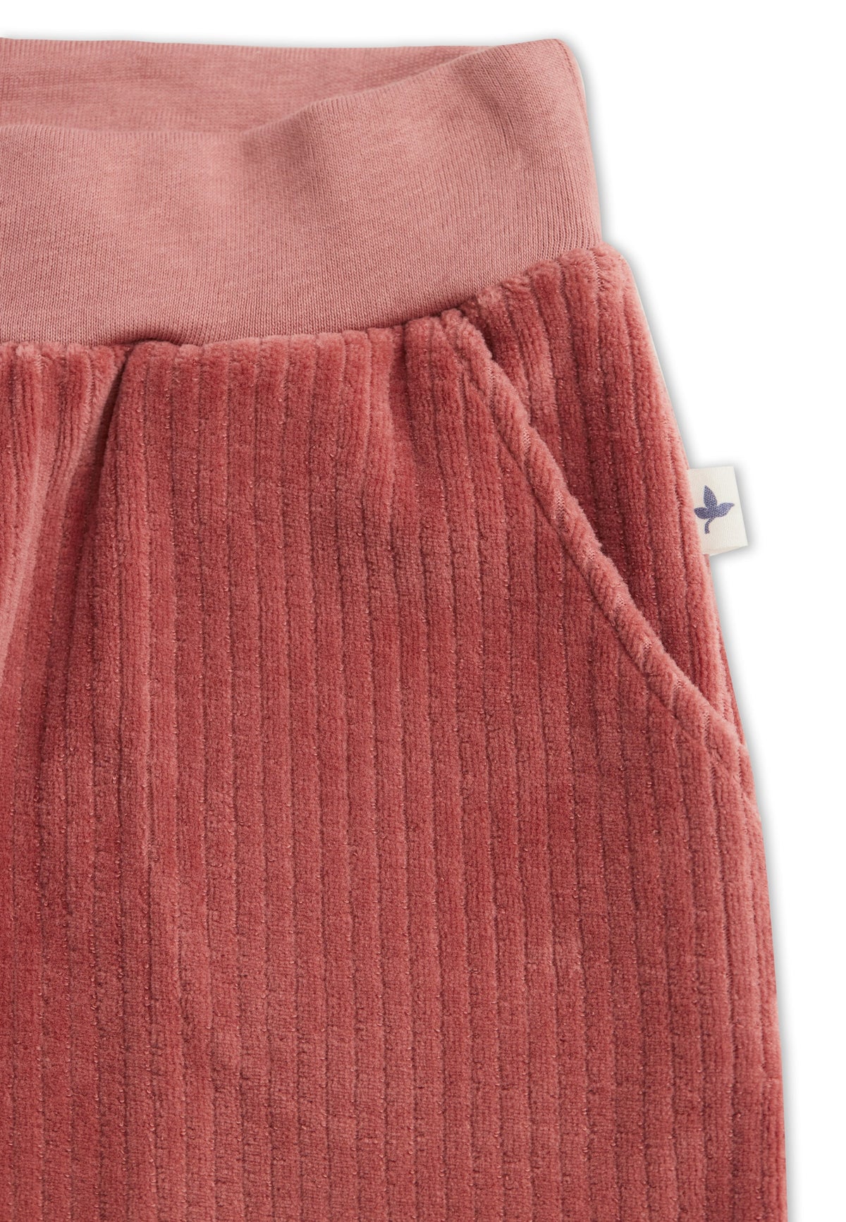 Kids' Corduroy Trousers, Dark Mauve — Leela Cotton, view 3