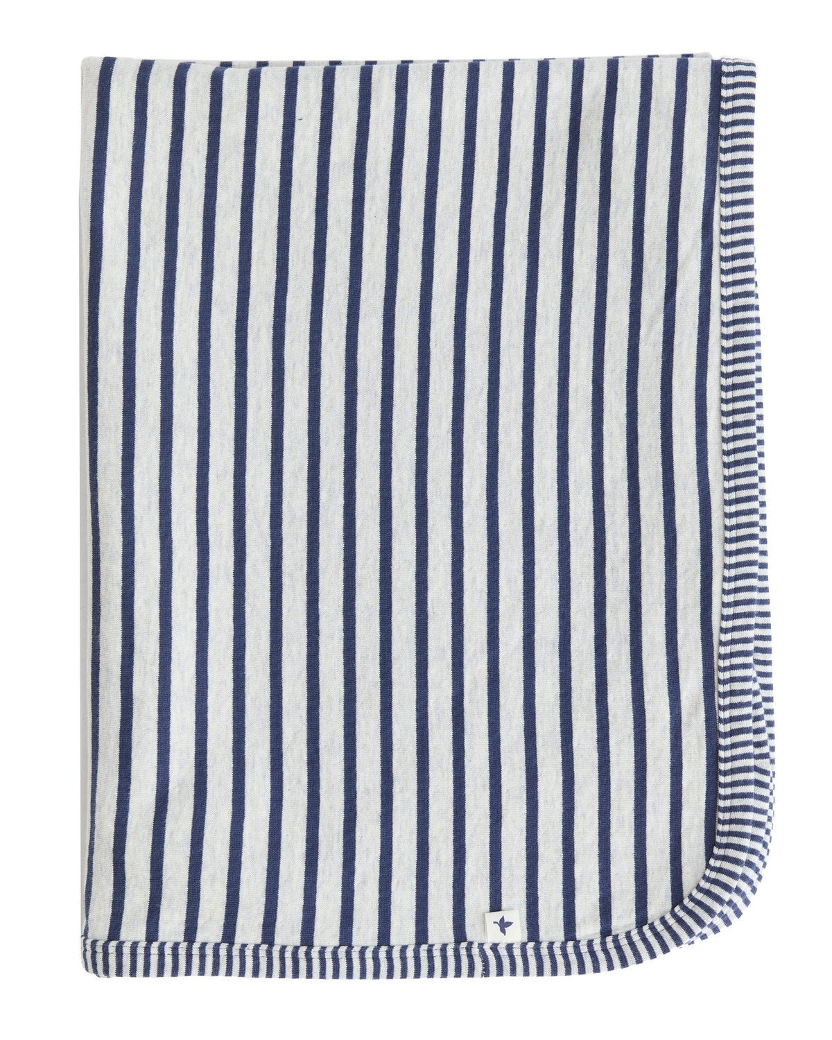 Kids' Reversible Blanket, Marine Blue / Beige — Leela Cotton, view 4
