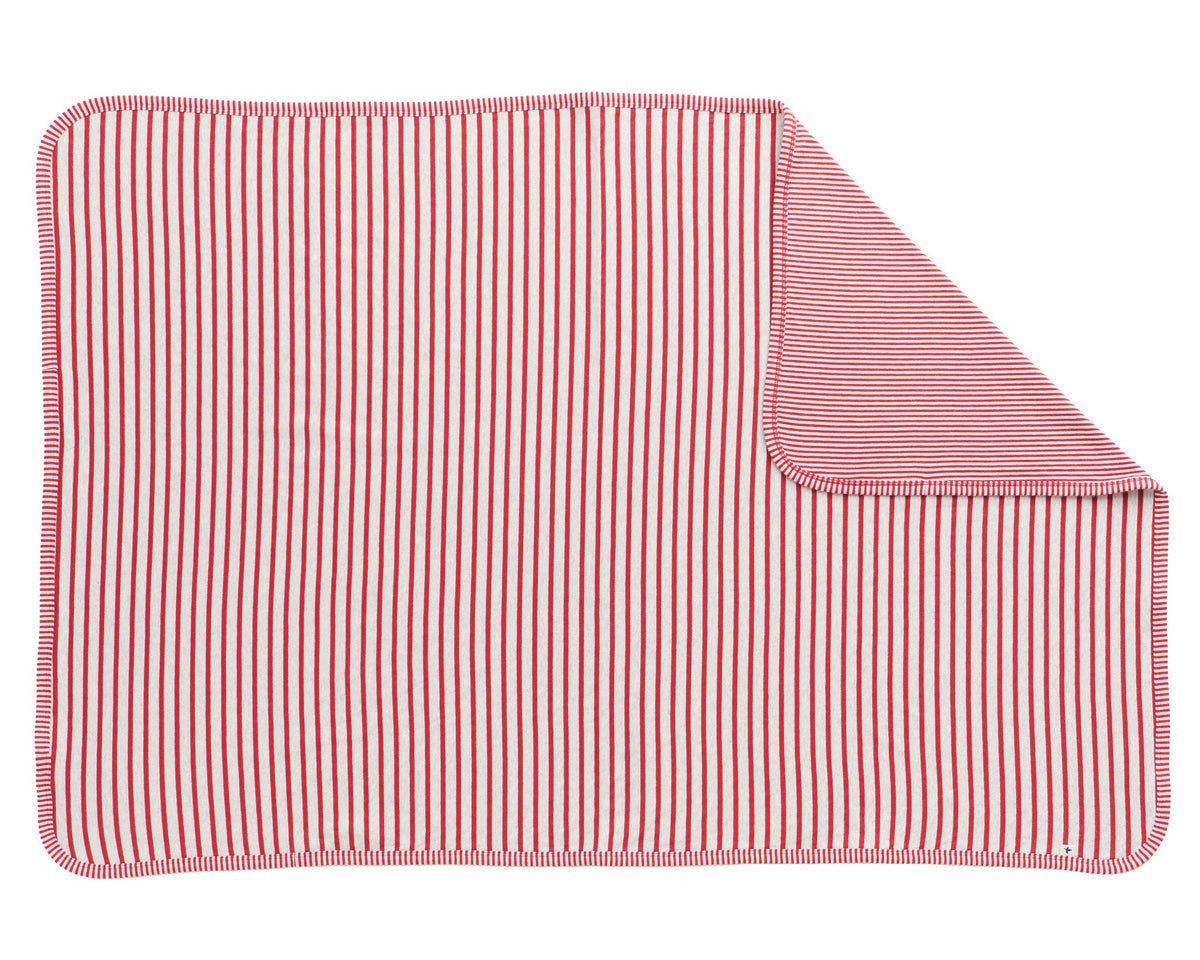 Kids' Reversible Blanket Brick Red / Beige — Leela Cotton