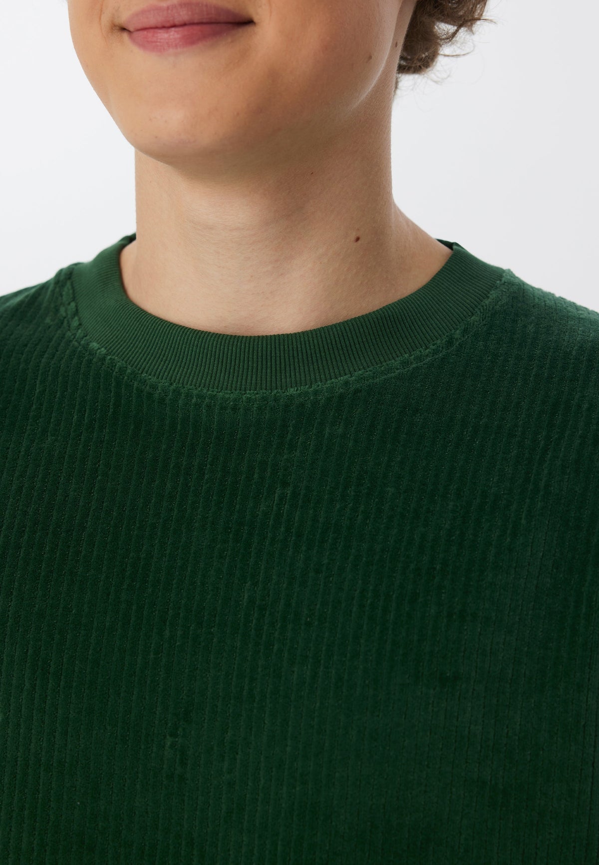 Men's Corduroy Sweatshirt, Pine Needle — Leela Cotton, view 5