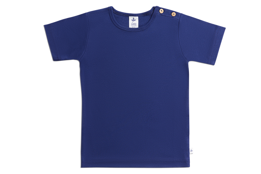 Baby Basic Short Sleeve Top, Navy
