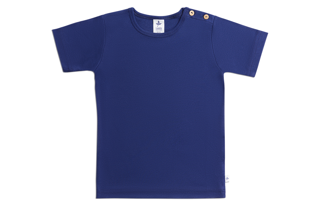 Baby Basic Short Sleeve Top, Navy