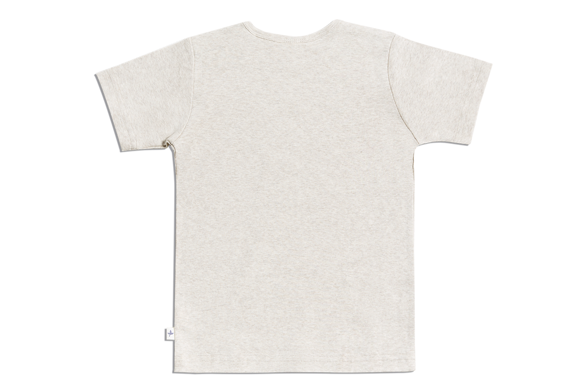 Baby Basic Short Sleeve Top, Beige — Leela Cotton, view 2