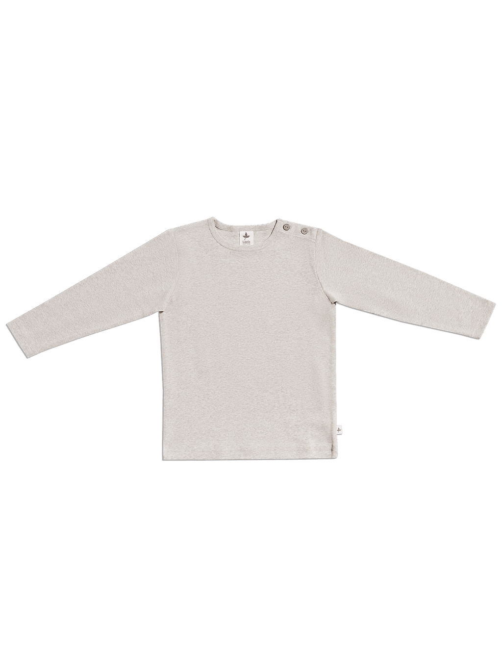 Baby Basic Long Sleeve Top, Beige - Melange