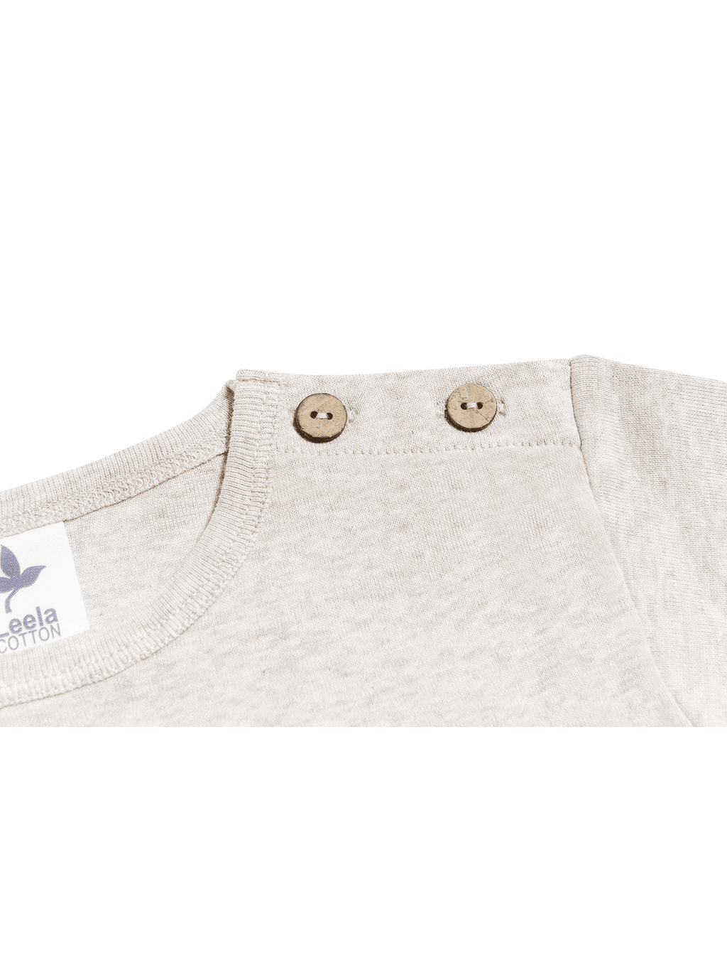 Baby Basic Long Sleeve Top, Beige - Melange