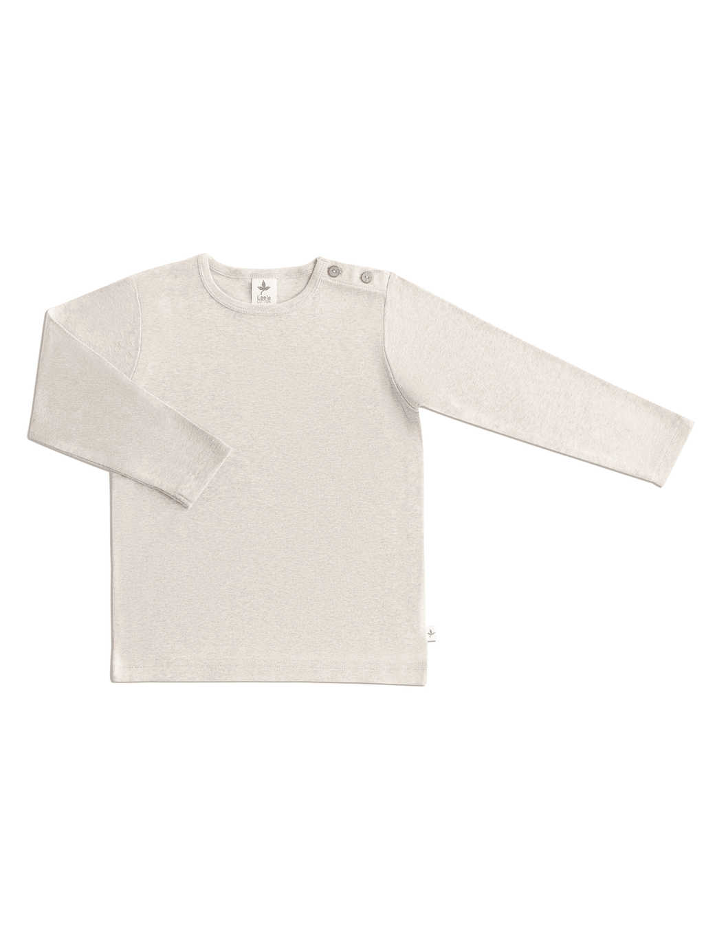 Baby Basic Long Sleeve Top, Beige - Melange