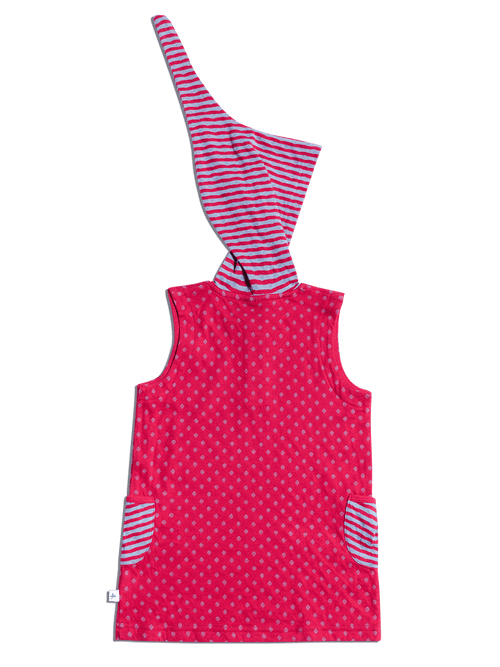 Baby Tunic Dress, Persian Red — Leela Cotton, view 2