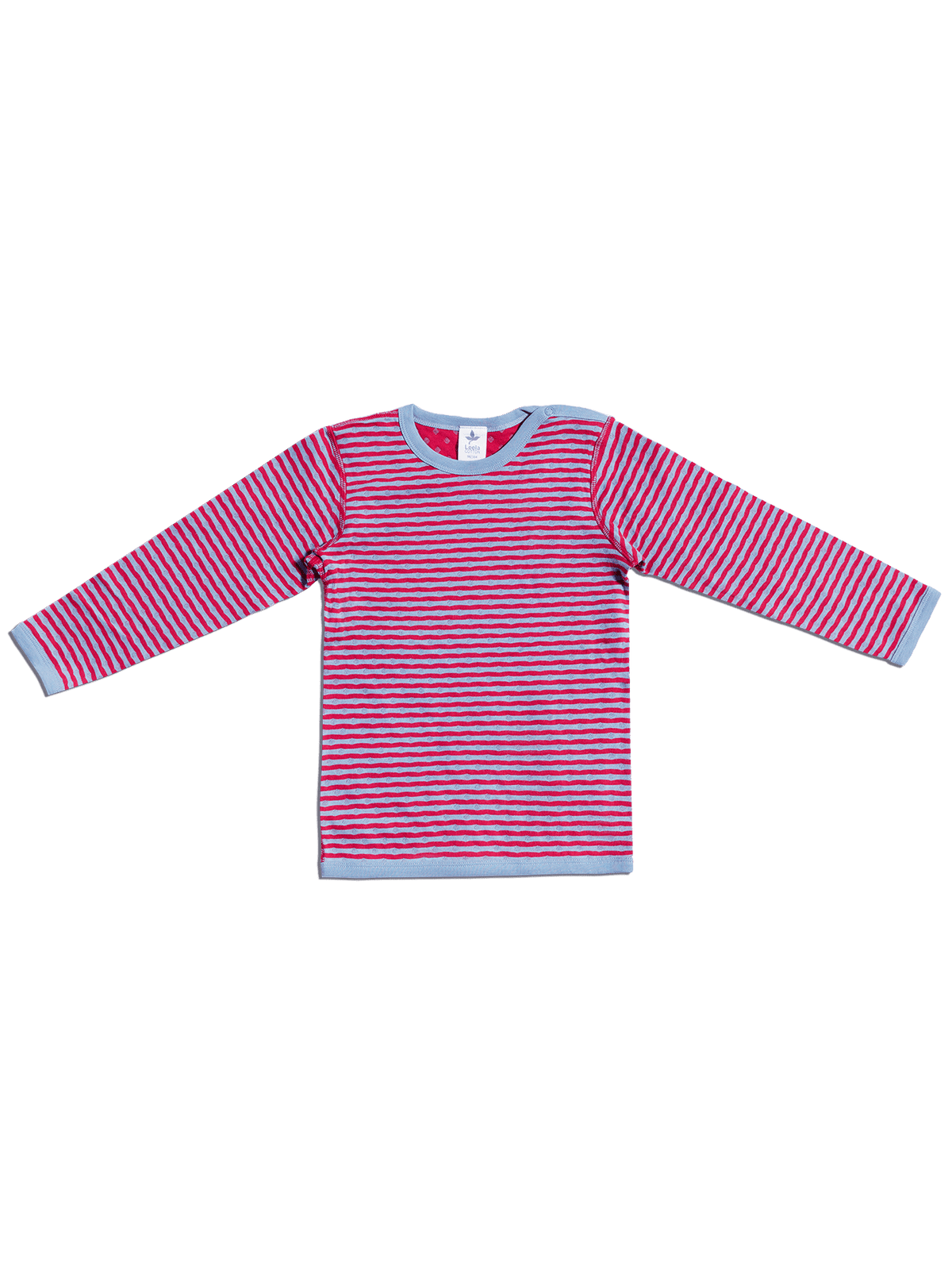 Kids' Reversible Long Sleeve Top, Persian Red - Dove Blue