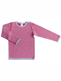 Kids' Reversible Long Sleeve Top, Persian Red - Dove Blue