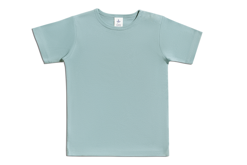 Baby Basic Short Sleeve Top, Dove Blue
