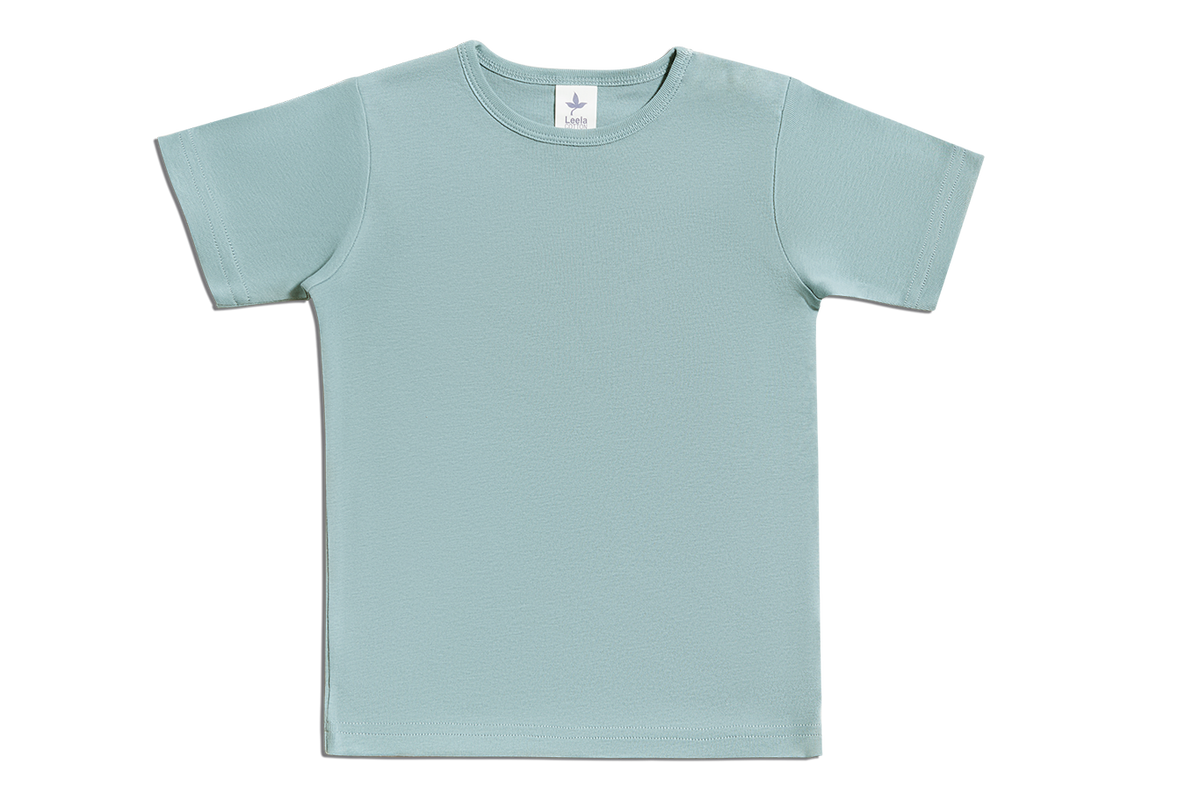 Baby Basic Short Sleeve Top, Dove Blue