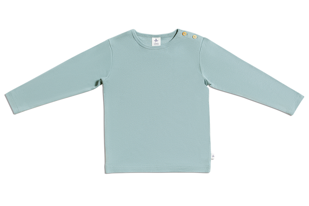 Baby Basic Long Sleeve Top, Dove Blue