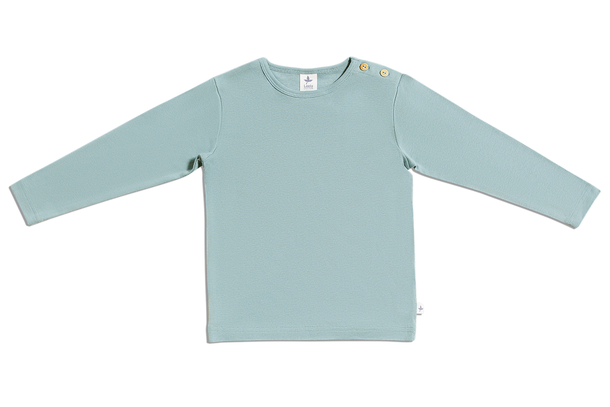 Baby Basic Long Sleeve Top, Dove Blue