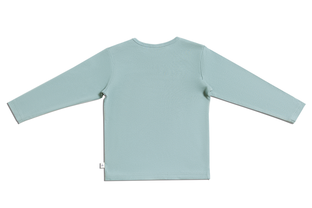 Baby Basic Long Sleeve Top, Dove Blue