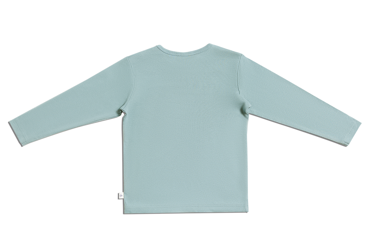 Baby Basic Long Sleeve Top, Dove Blue