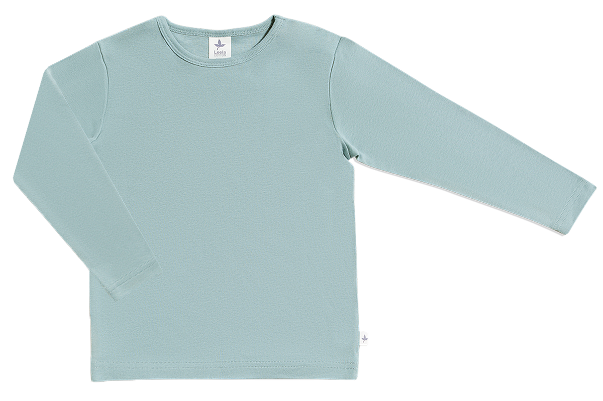 Baby Basic Long Sleeve Top, Dove Blue