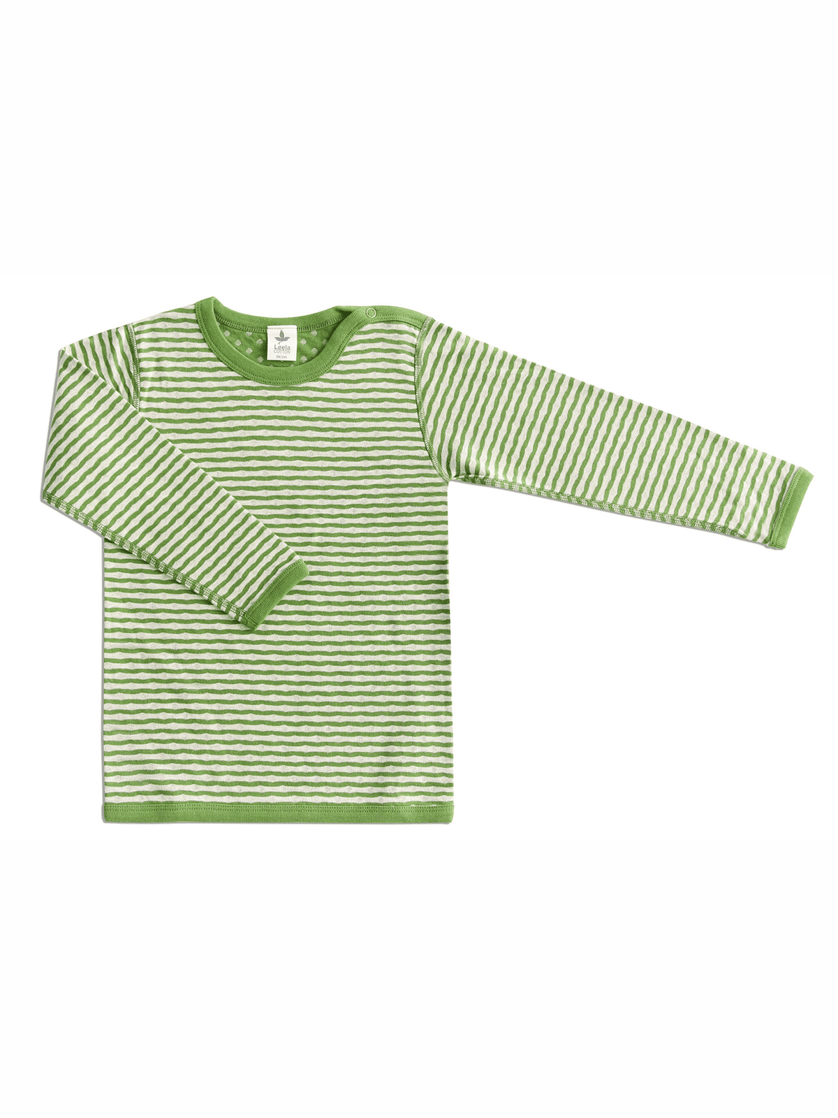 Kids' Reversible Long Sleeve Top, Forest Green-Beige-Melange — Leela Cotton