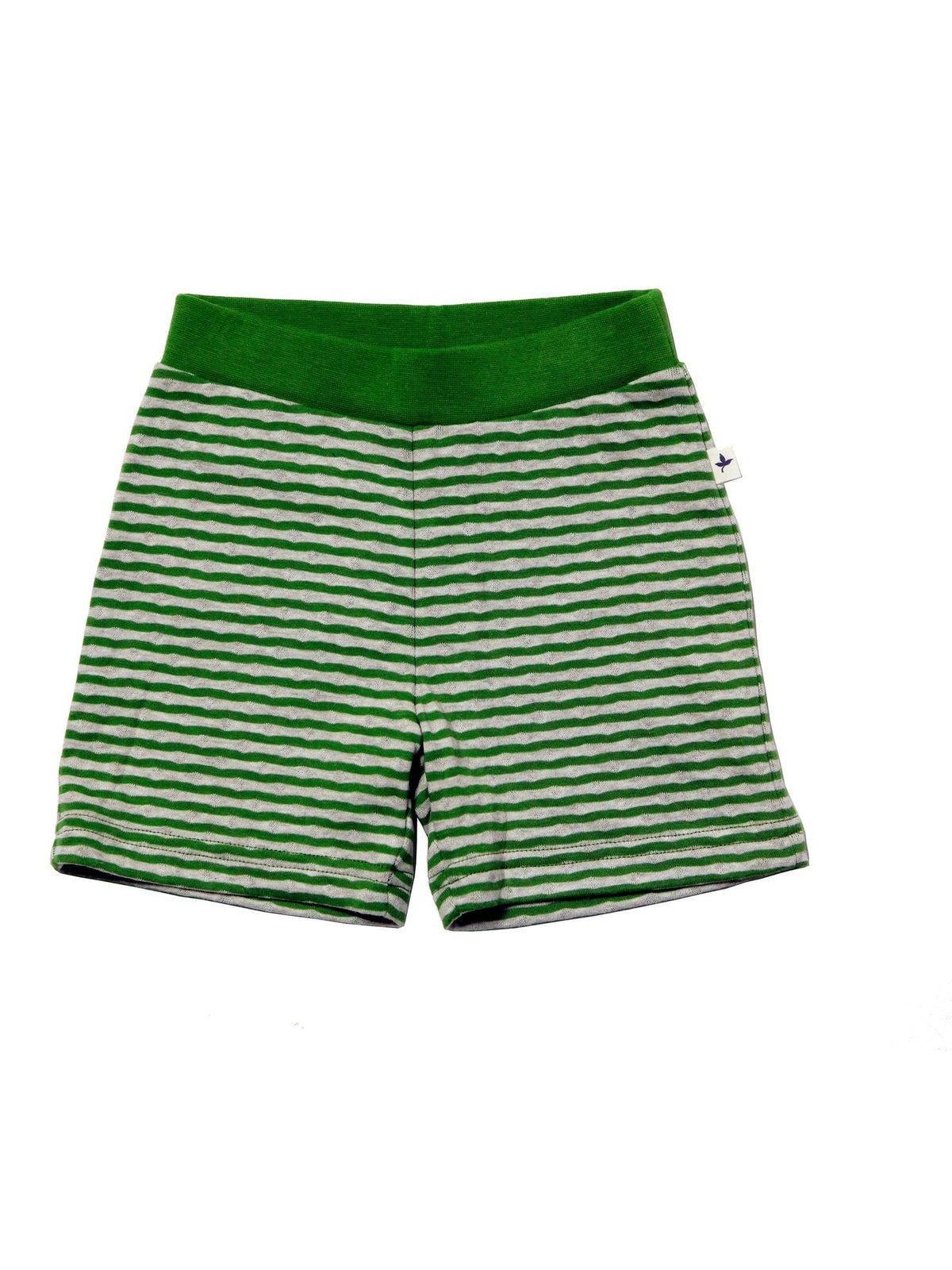 Baby Shorts, Forest Green-Beige-Melange — Leela Cotton