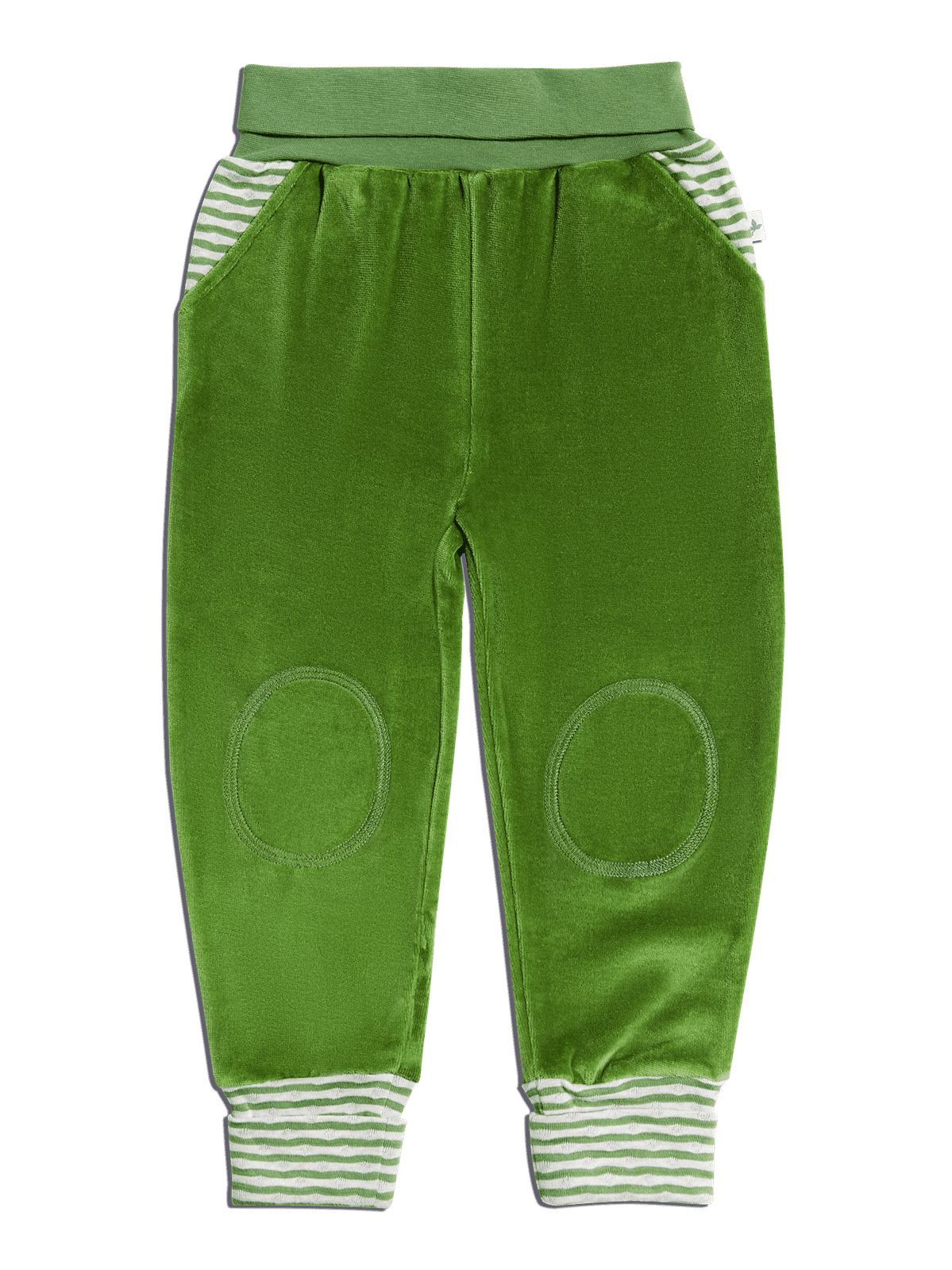 Baby Velour Trousers, Forest Green