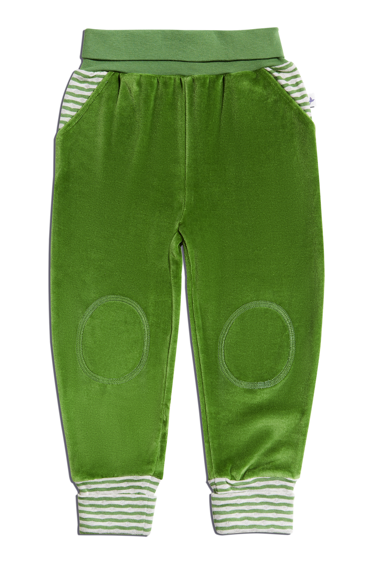 Baby Velour Trousers, Forest Green