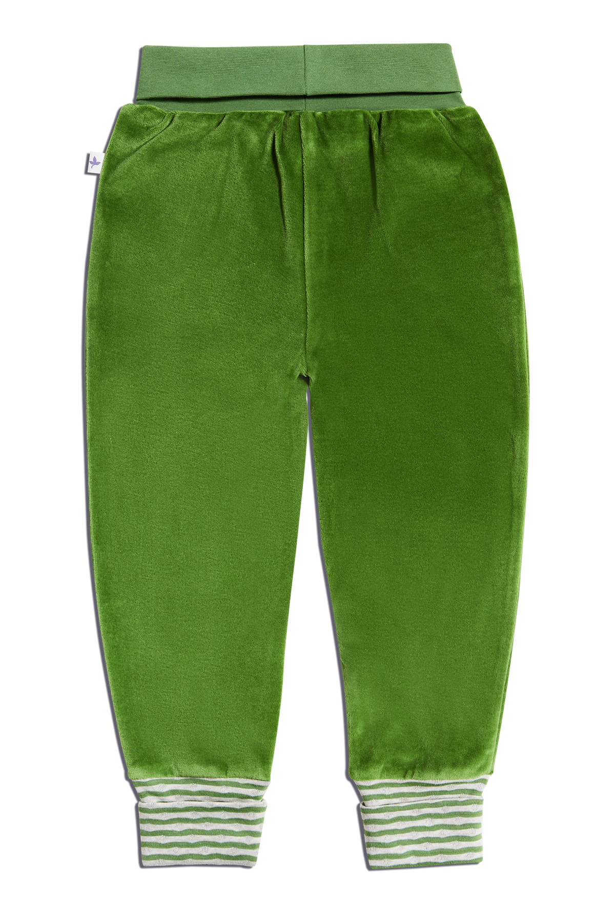 Baby Velour Trousers, Forest Green